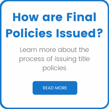 Post Closing Page - Final Policies